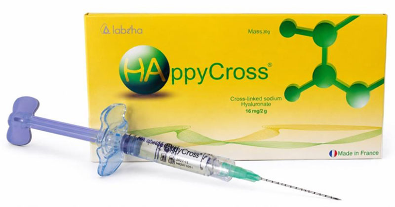 HappyCross cross-linked sodium hyaluronate pre-filled syringe pack