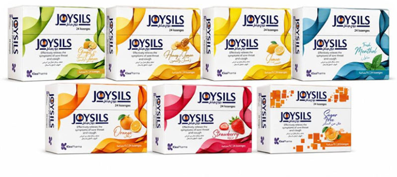 Joysils sore throat lozenges pack