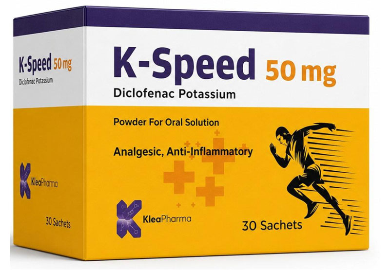 K-Speed diclofenac potassium 50 mg powder for oral solution pack