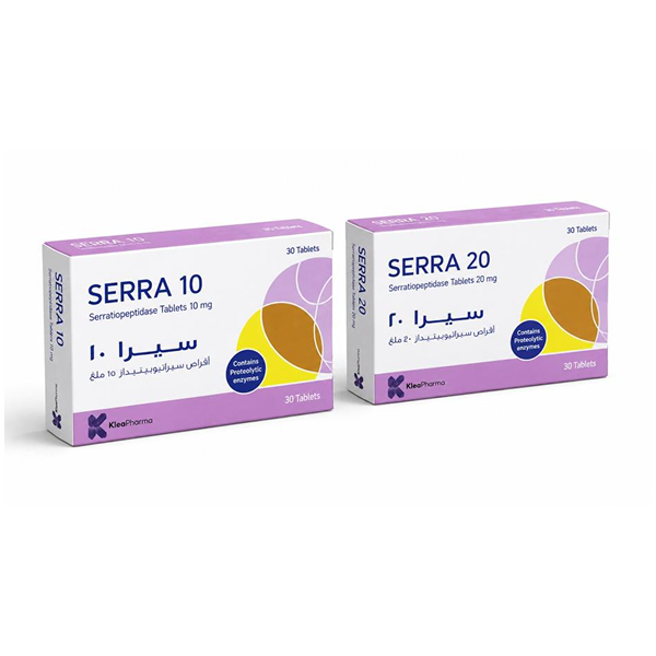 Serra 10 and 20 serratiopeptidase tablets pack