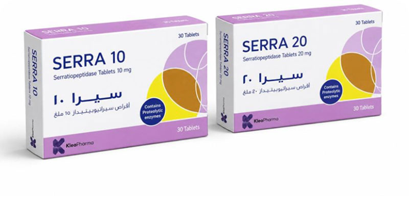 Serra 10 and 20 serratiopeptidase tablets pack