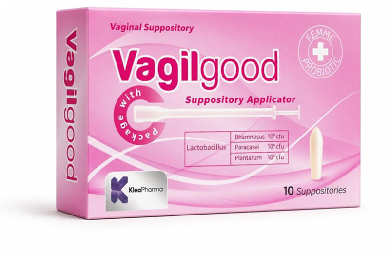 Vagilgood vaginal probiotic suppositories pack